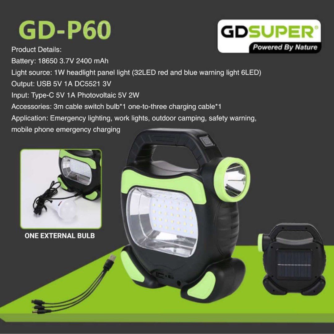 GD super solar light GD-P60