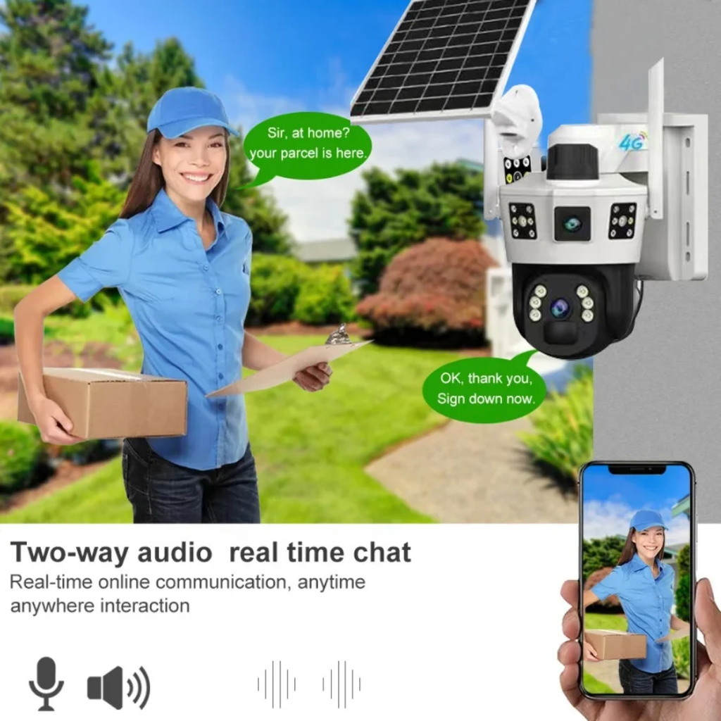 4g solar dual camera