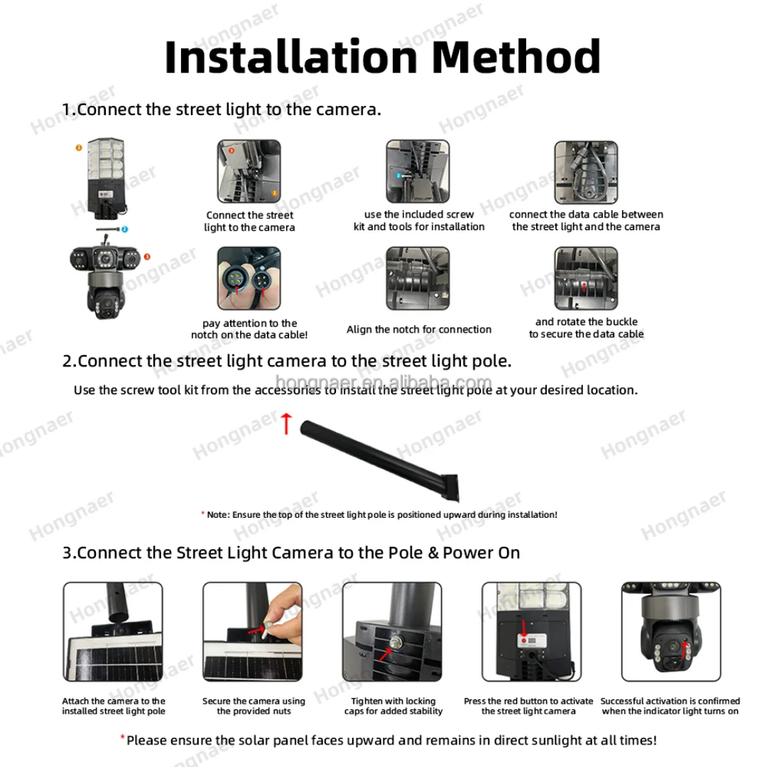 AI solar camera + lighting 2 in 1 ABT -6652