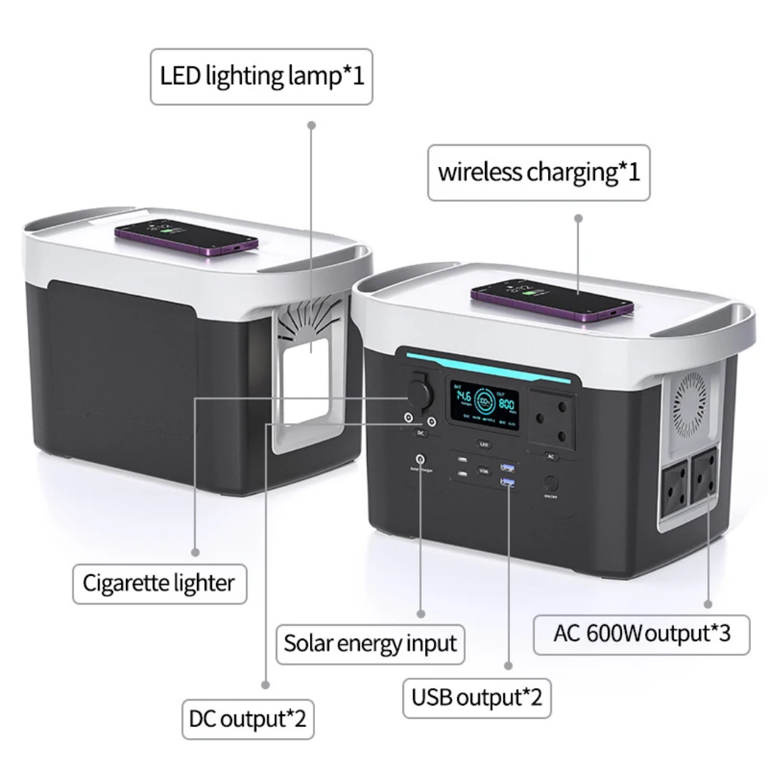 500w Energy Storage Power station with 150w solar panel