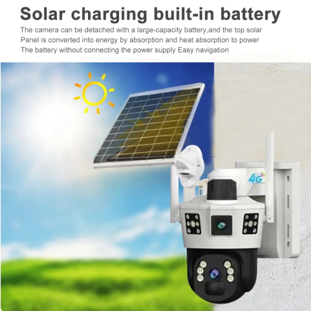 4g solar dual camera