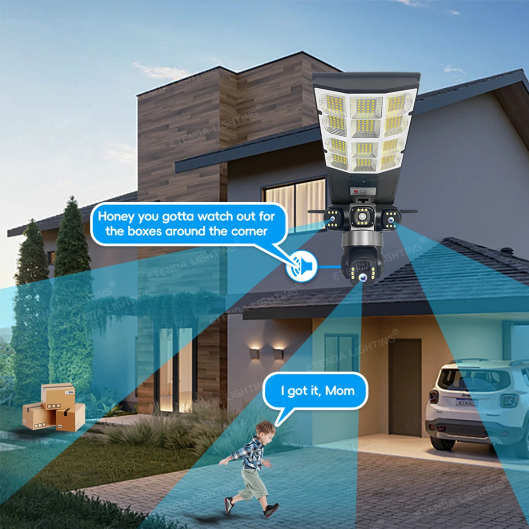 AI solar camera + lighting 2 in 1 ABT -6652