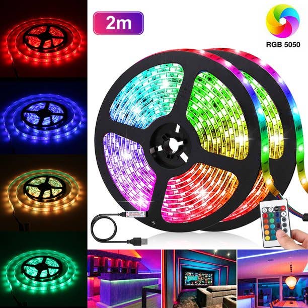 2m-strip-RGB light-with-remote-control