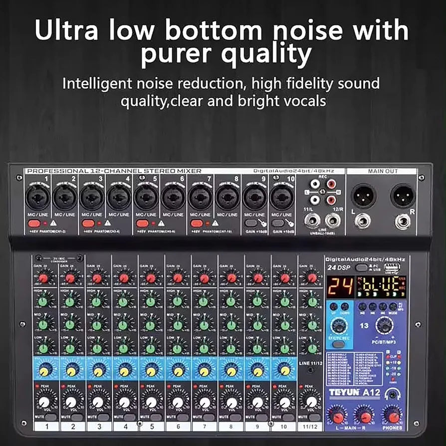 A12 professional 12 channel Mixer