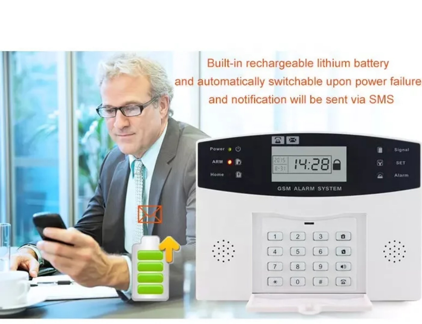 Wifi +GSM dual network alarm system GP-505
