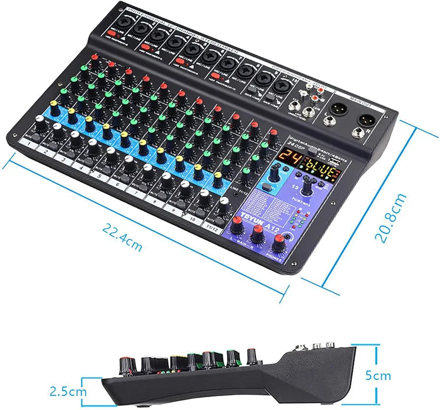 A12 professional 12 channel Mixer