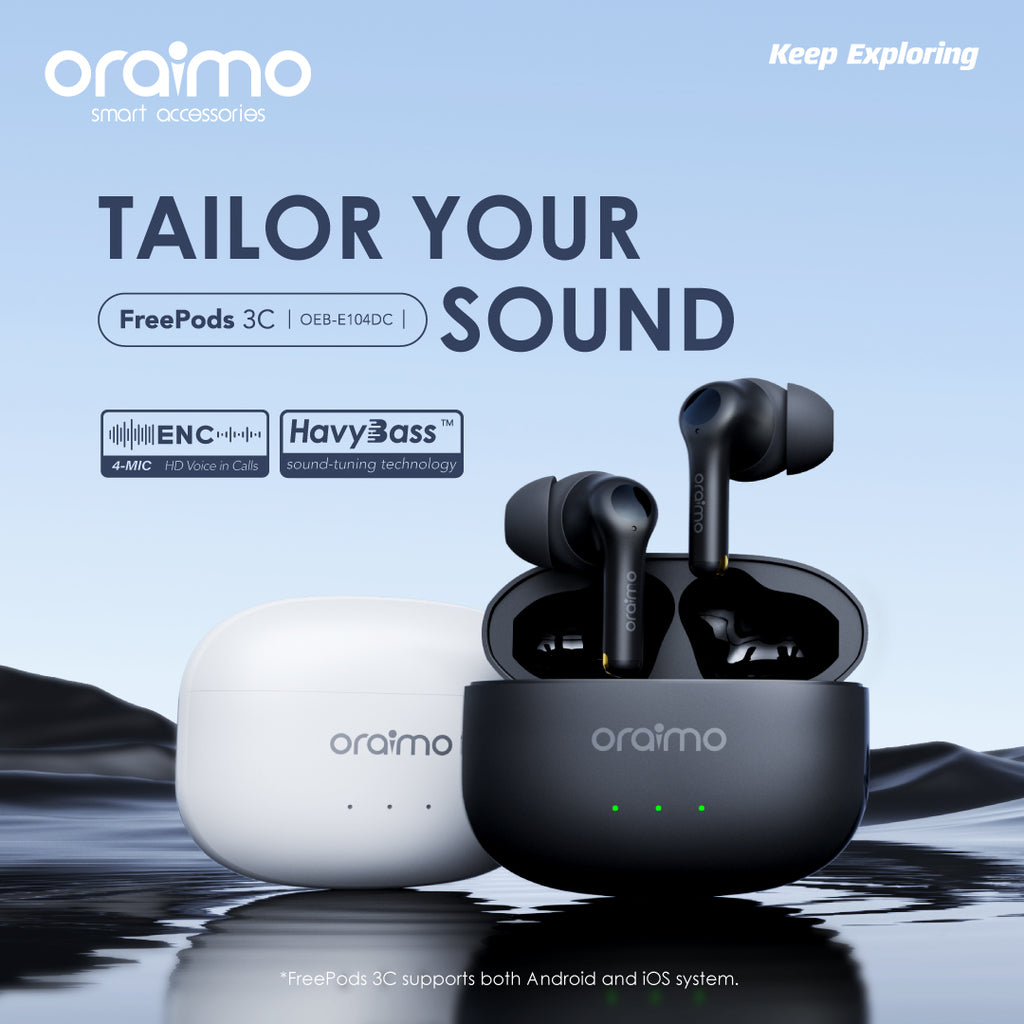 Oraimo tailor earpods and sound E104DC