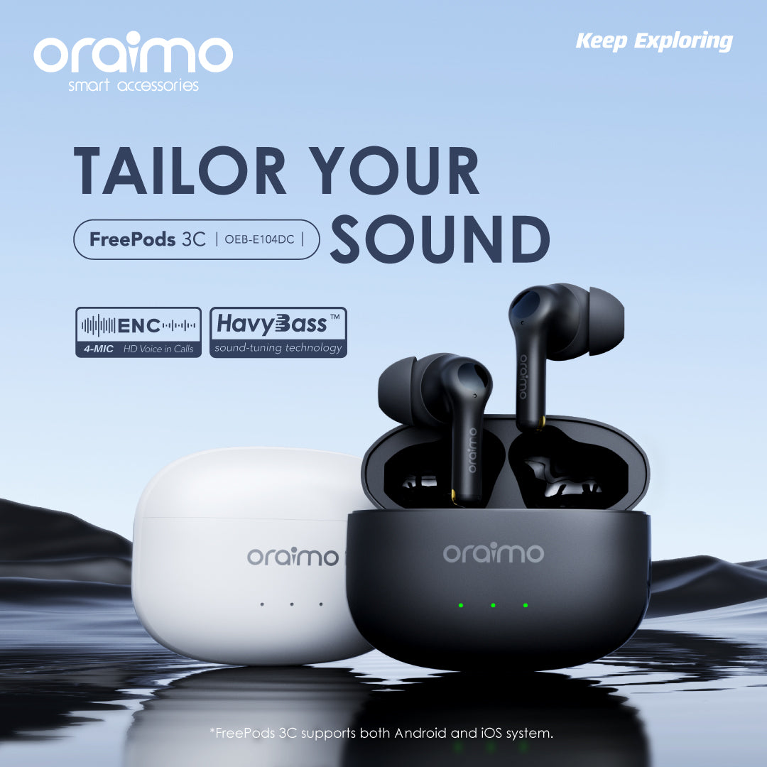 Oraimo tailor earpods and sound E104DC