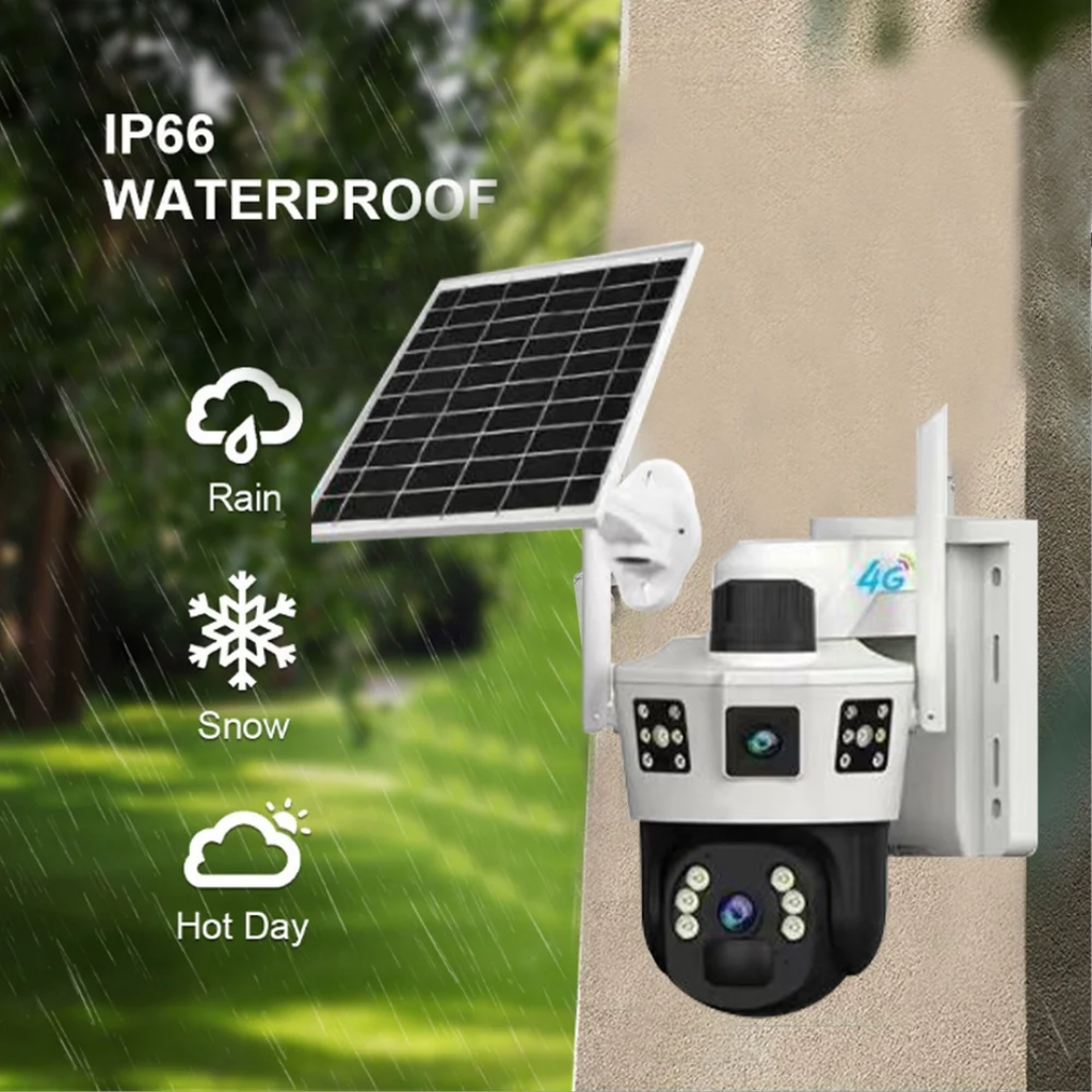 4g solar dual camera