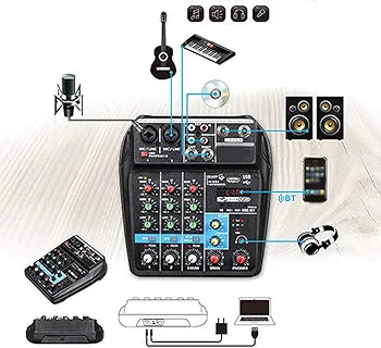 Andowl 4 channel mixer Q-SK740