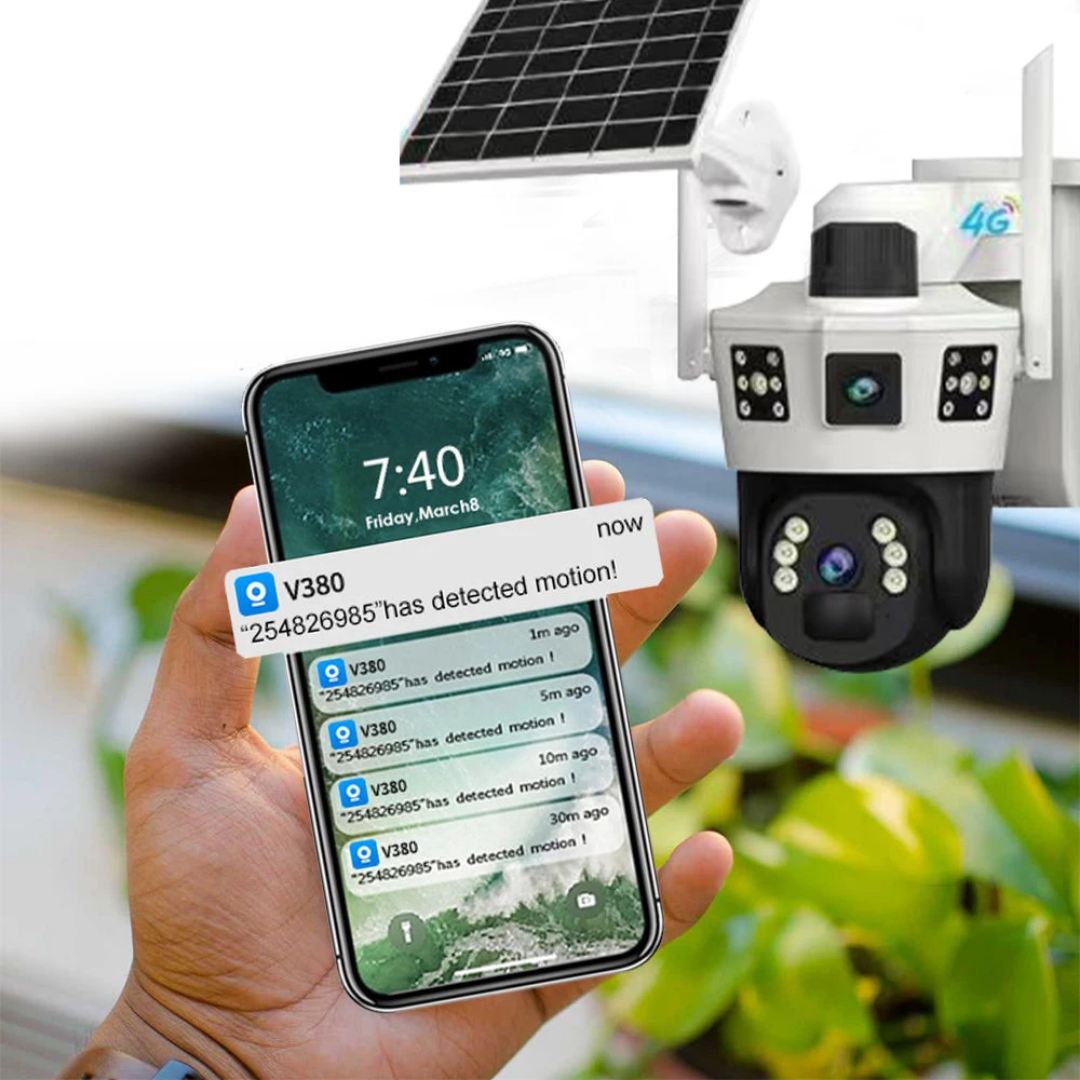4g solar dual camera