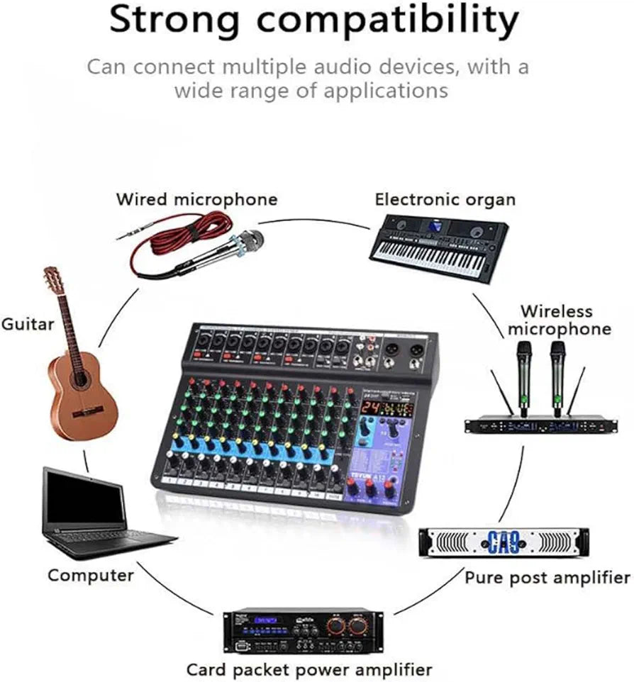 A12 professional 12 channel Mixer