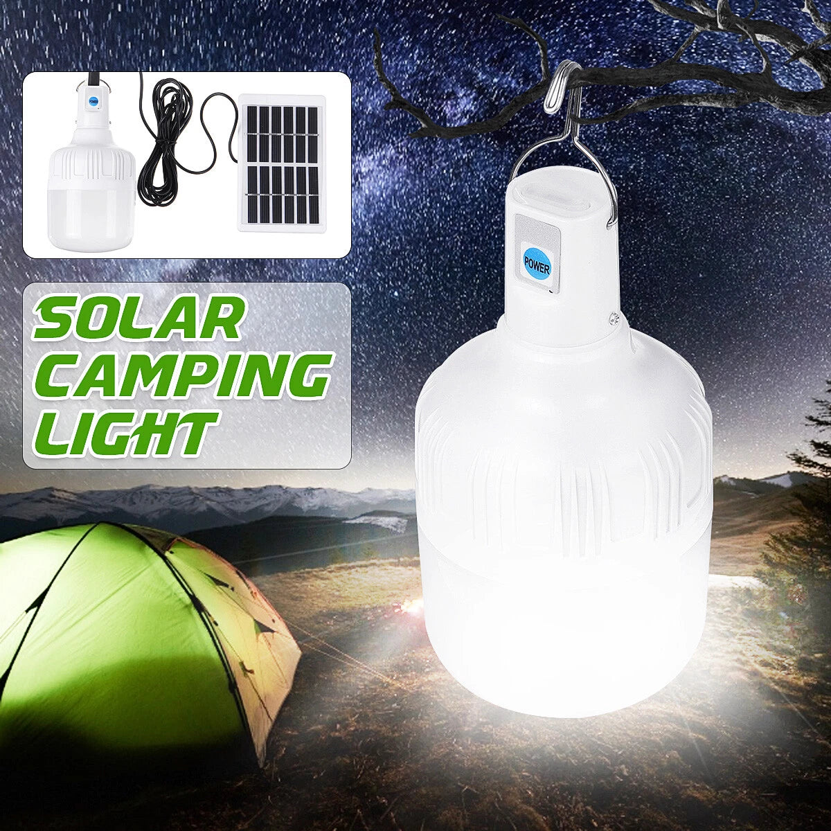 Rainbow solar rechargeable light lamp 80w small