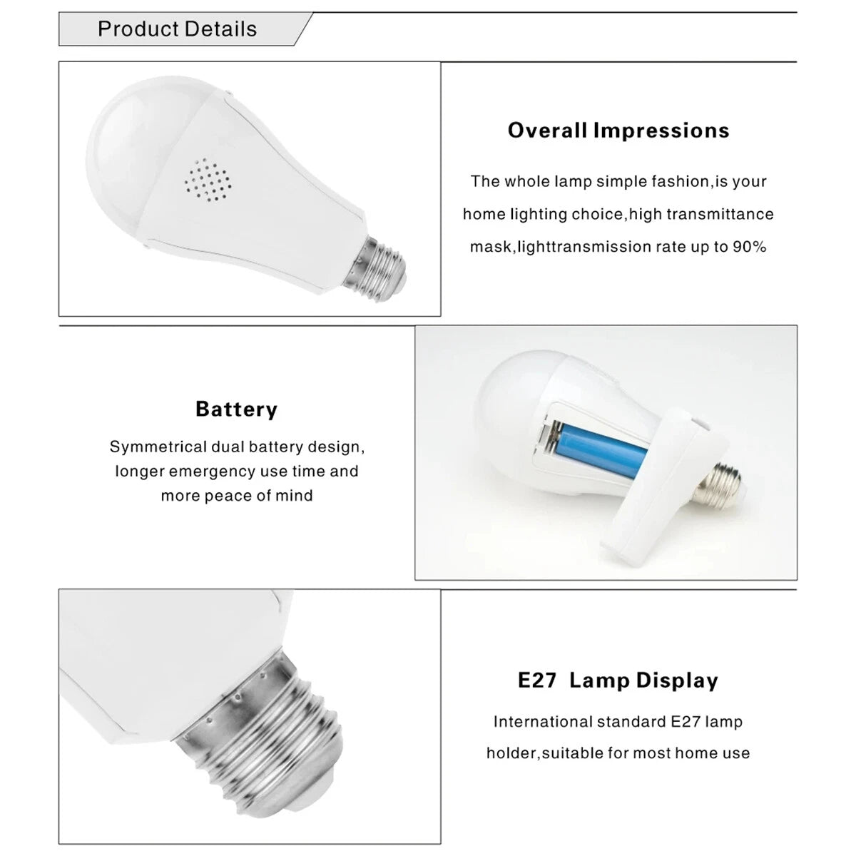 Rainbow smart bulb rechargeable light RS- 7024