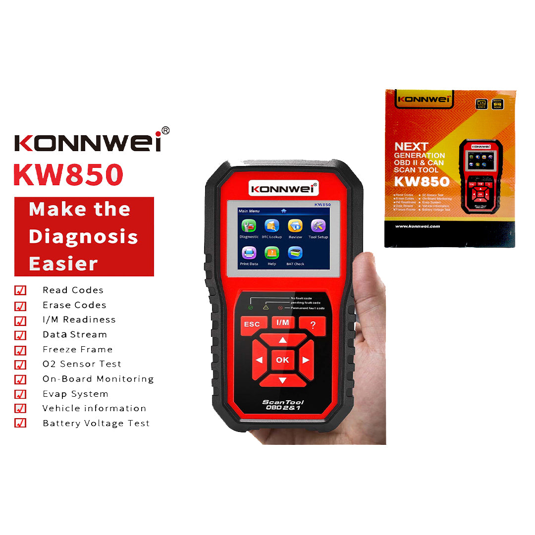 Konnwei KW 850 next generation can scan tool battery tester